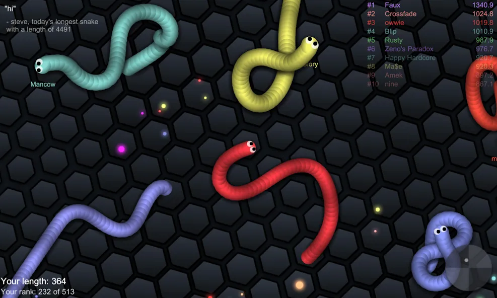 slither.io  [МОД Много монет] Screenshot 3