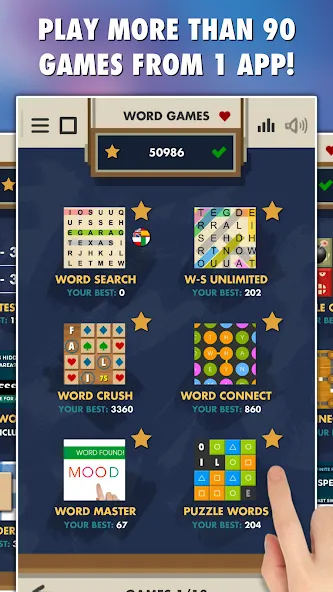 Word Games 101-in-1 (Уорд Геймс 100)  [МОД Unlocked] Screenshot 1