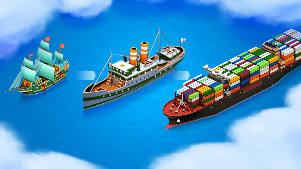 Sea Port: Cargo Boat Tycoon (Си Порт)  [МОД Много монет] Screenshot 2