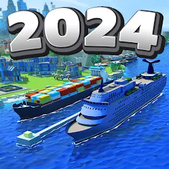 Скачать взломанную Sea Port: Cargo Boat Tycoon (Си Порт)  [МОД Много монет] - стабильная версия apk на Андроид