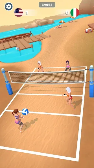 Beach Volleyball Game (Бичволлейбол игра)  [МОД Меню] Screenshot 2