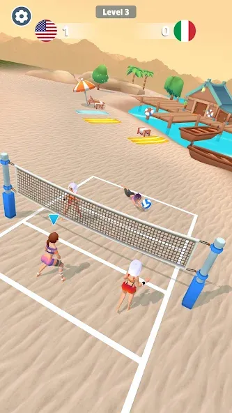 Beach Volleyball Game (Бичволлейбол игра)  [МОД Меню] Screenshot 5