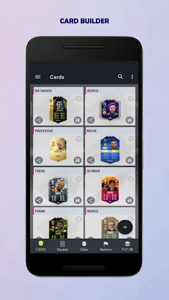 UT Card Builder 24 (ФУТ Кард Билдер 23)  [МОД Бесконечные монеты] Screenshot 2