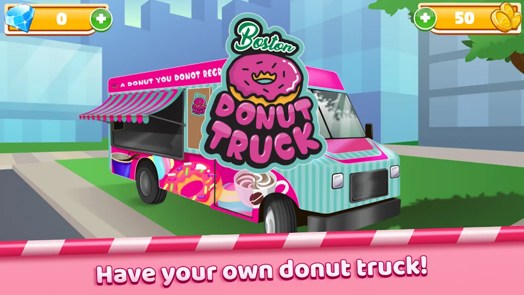 Boston Donut Truck: Food Game (Бостонский Донат Трак)  [МОД Бесконечные монеты] Screenshot 1