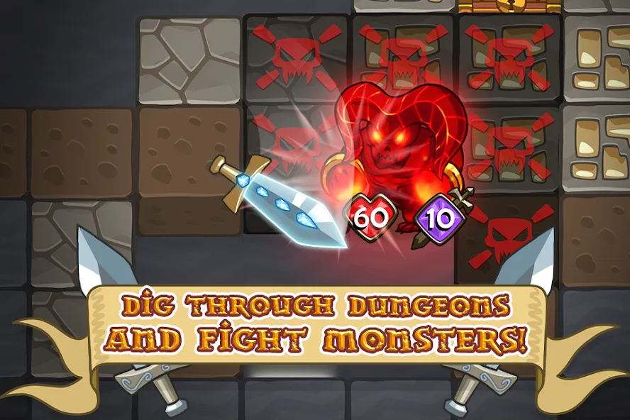 Mine Quest: Battle Dungeon RPG (Майн Квест)  [МОД Unlocked] Screenshot 3