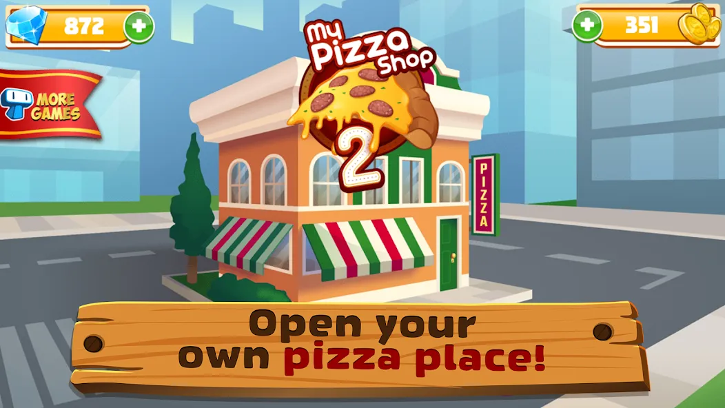 My Pizza Shop 2: Food Games (Мой Пиццерия 2)  [МОД Много монет] Screenshot 1