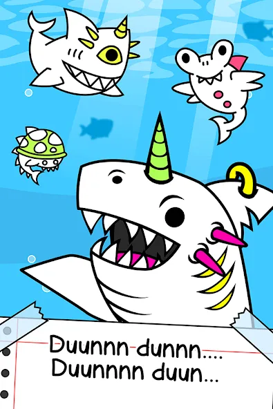 Shark Evolution: Idle Game (Шарк Эволюшн)  [МОД Бесконечные монеты] Screenshot 1