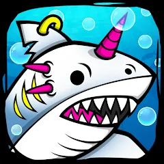 Взломанная Shark Evolution: Idle Game (Шарк Эволюшн)  [МОД Бесконечные монеты] - стабильная версия apk на Андроид