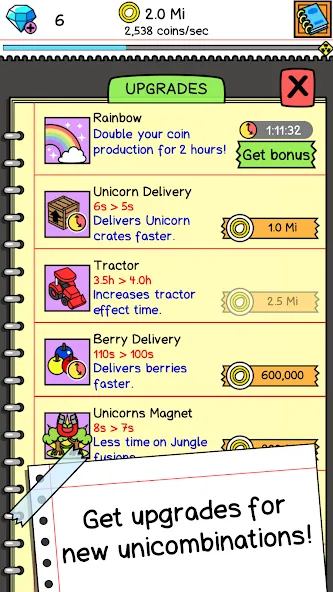 Unicorn Evolution: Idle Catch (Юникорн Эволюшн)  [МОД Меню] Screenshot 4