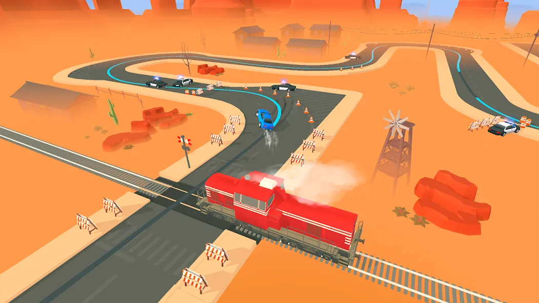 Line Race: Police Pursuit (Лайн Рейс)  [МОД Mega Pack] Screenshot 1