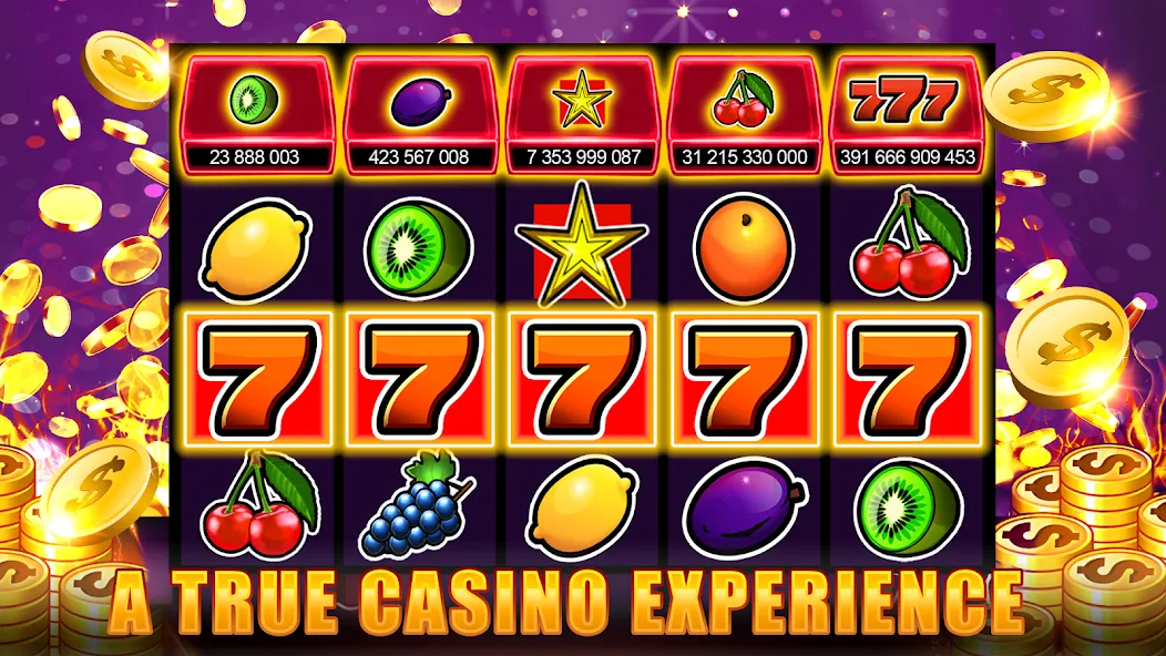 Slots 777 - Slot Machine Games  [МОД Бесконечные монеты] Screenshot 1