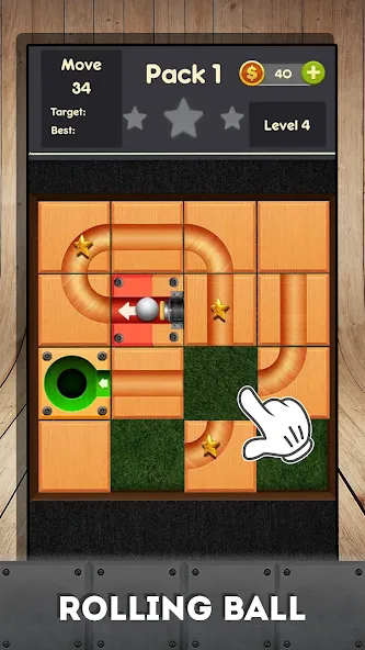 Rolling ball - slide puzzle  [МОД Бесконечные деньги] Screenshot 1