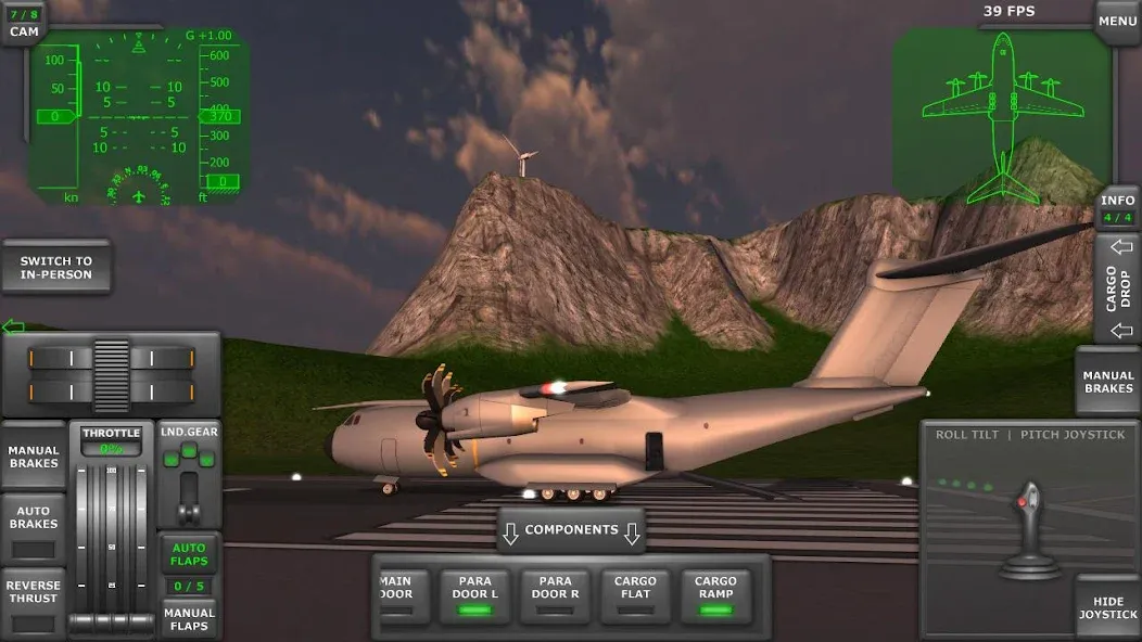 Turboprop Flight Simulator (Турбовинтовой симулятор полета 3D)  [МОД Бесконечные монеты] Screenshot 2