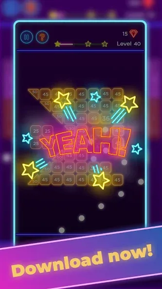 Brick Breaker - Neon Bricks  [МОД Unlimited Money] Screenshot 1