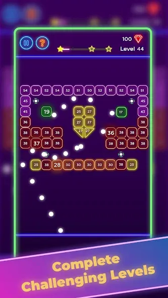 Brick Breaker - Neon Bricks  [МОД Unlimited Money] Screenshot 4