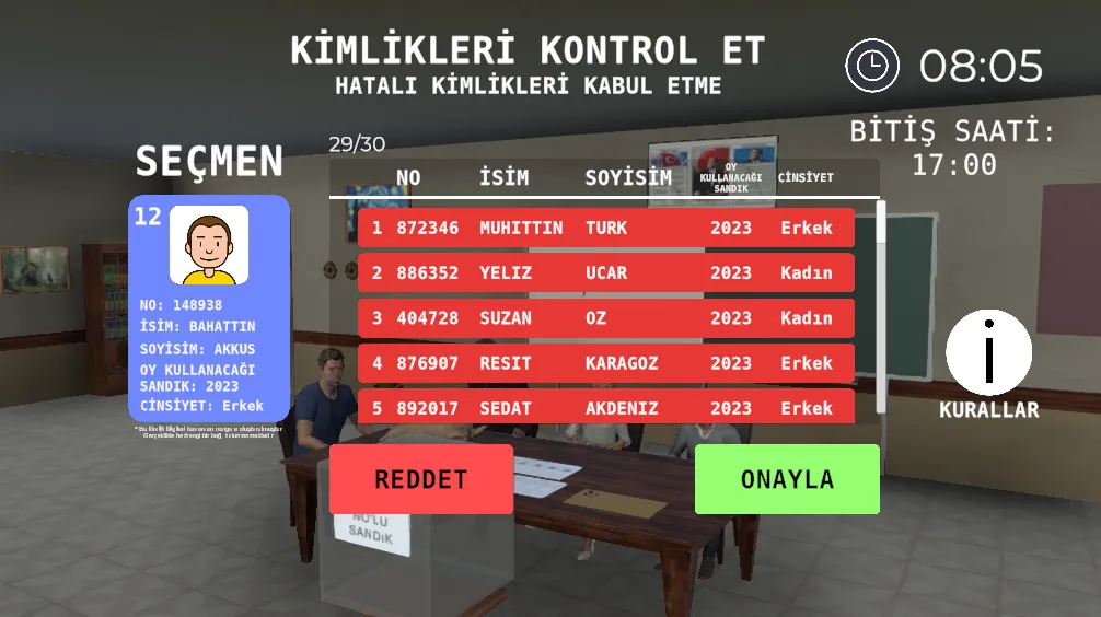 Seçim 2023 Müşahit oyunu  [МОД Unlocked] Screenshot 3