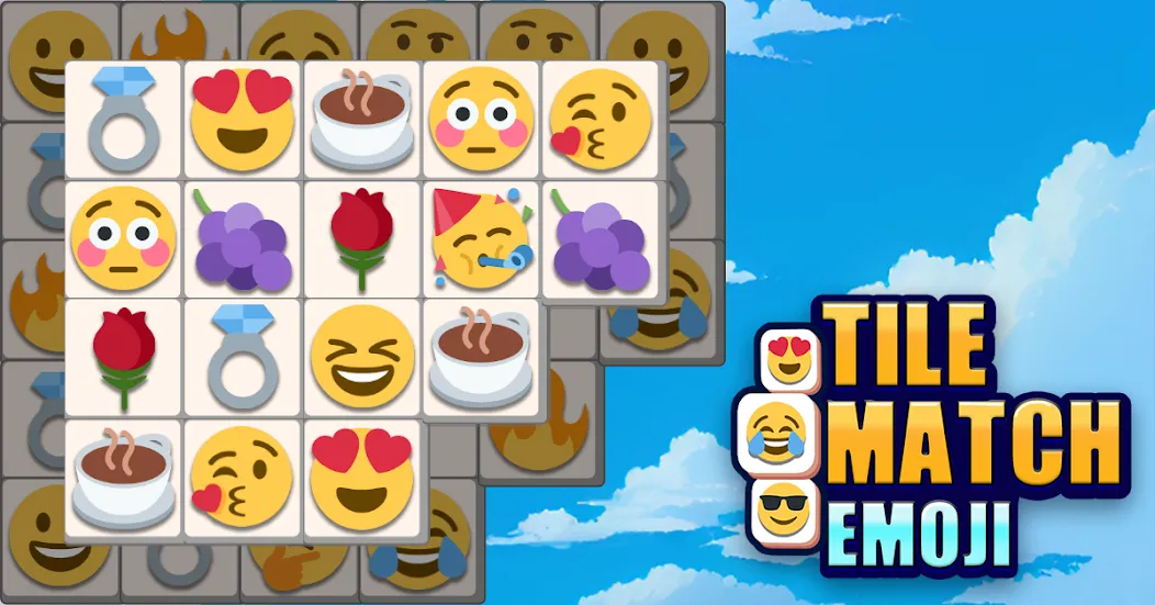 Tile Match Emoji -Triple Tile (Тил Матч Эмоджи)  [МОД Mega Pack] Screenshot 1