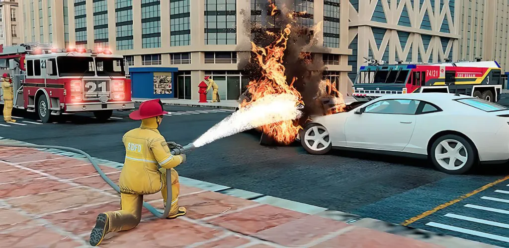 Real Firefighter 3D Simulator (Реальный Пожарник 3D Симулятор)  [МОД Много монет] Screenshot 5