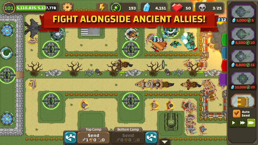 Ancient Allies Tower Defense (Аншент Эллайес Тауэр Дефенс)  [МОД Menu] Screenshot 4