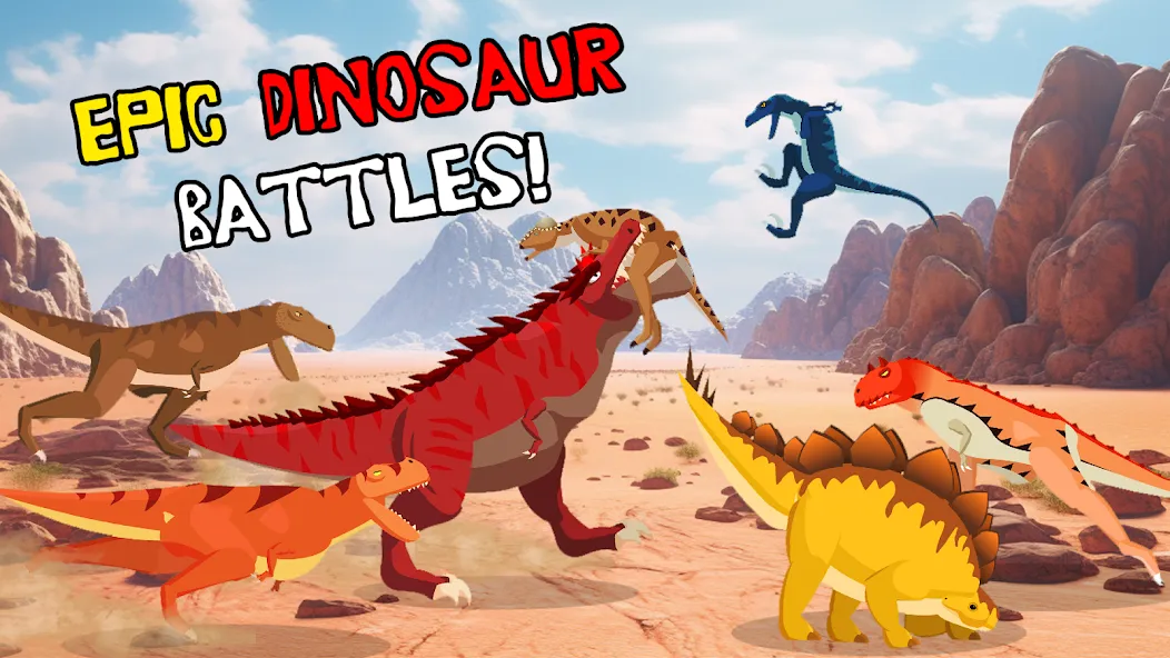 T-Rex Fights Dinosaurs  [МОД Бесконечные деньги] Screenshot 1