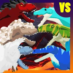 Взломанная T-Rex Fights More Dinosaurs  [МОД Бесконечные деньги] - последняя версия apk на Андроид