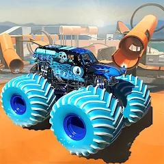 Взломанная Monster Truck Car Game 3d (Монстр Трак Стант)  [МОД Много денег] - полная версия apk на Андроид