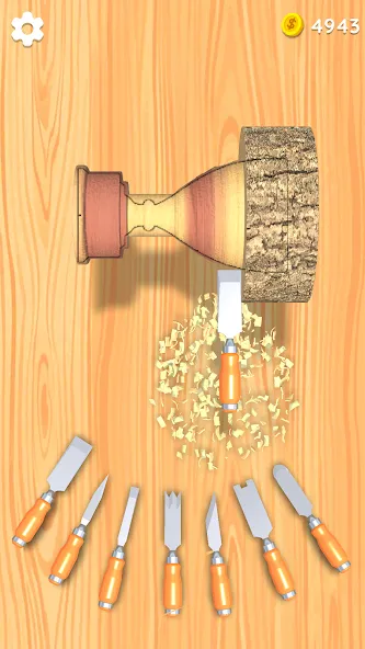 Wood Turning 3D - Carving Game  [МОД Много денег] Screenshot 2