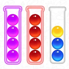 Взломанная Ball Sort - Color Puzzle Game (Болл Сорт)  [МОД Все открыто] - полная версия apk на Андроид