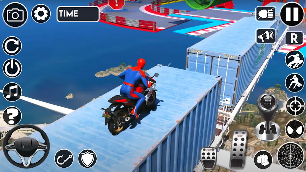 Superhero Tricky Bike Stunt (упергерой Трики Байк Стант)  [МОД Много денег] Screenshot 4