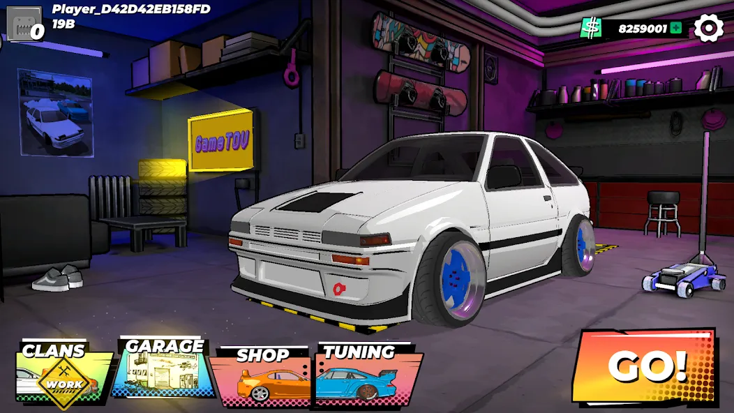 Drift King: Online (Дрифт Кинг)  [МОД Бесконечные деньги] Screenshot 2