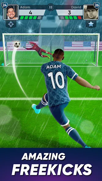 SOCCER Kicks - Stars Strike 24 (ФУТБОЛ Киксы)  [МОД Много денег] Screenshot 2