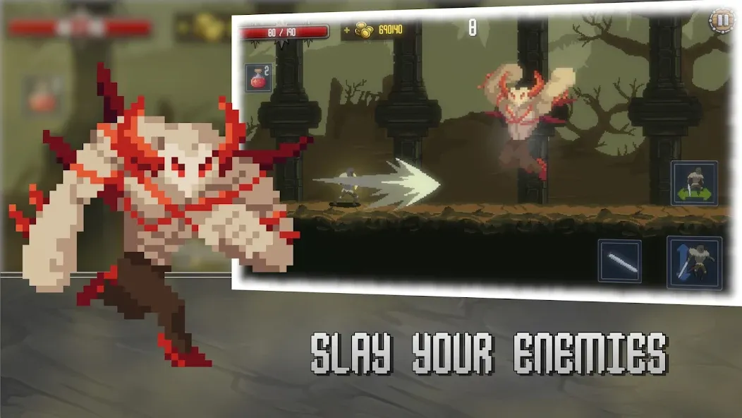 Deathblaze Action Platformer (Смертельное пламя Экшен Платформер)  [МОД Menu] Screenshot 3