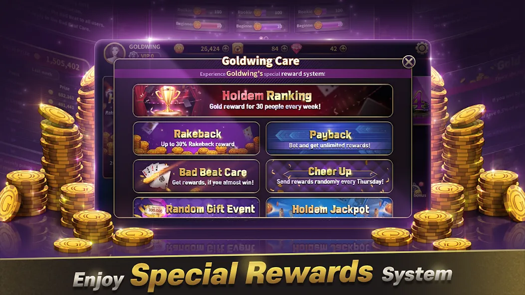 GoldWing Casino Global (Голдвинг Казино Глобал)  [МОД Menu] Screenshot 1