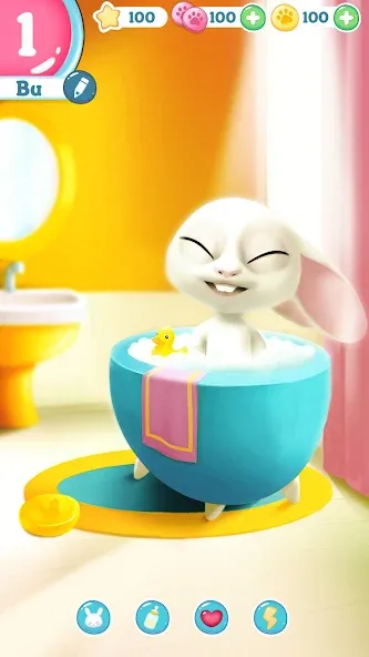 Bu Bunny - Cute pet care game  [МОД Unlocked] Screenshot 2