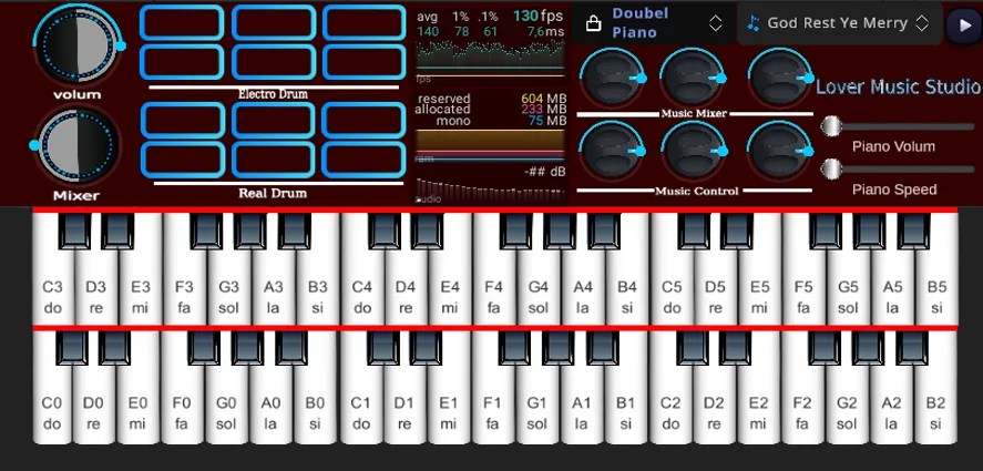 Org Piano:Real Piano Keyboard (Орг Пиано)  [МОД Unlocked] Screenshot 3