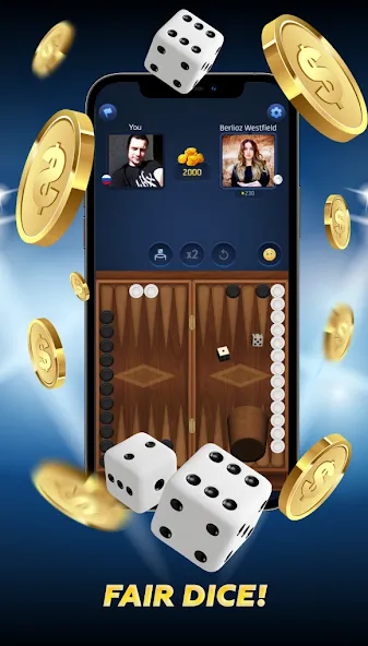 PPNards: Backgammon board game (ППНардс)  [МОД Много денег] Screenshot 2