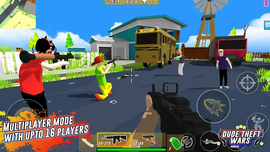 Dude Theft Wars Shooting Games (Дуд Тефт Варс)  [МОД Много денег] Screenshot 2