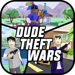 Взлом Dude Theft Wars Shooting Games (Дуд Тефт Варс)  [МОД Много денег] - стабильная версия apk на Андроид