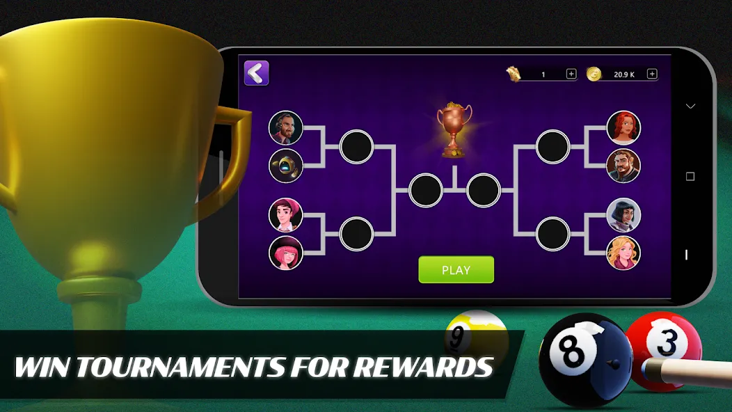 8 Ball Billiards Offline Pool (Балл Бильярд Оффлайн Пул)  [МОД Unlimited Money] Screenshot 3