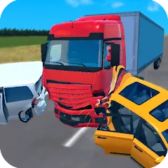 Взломанная Truck Crash Simulator Accident (Симулятор ДТП с грузовиком)  [МОД Все открыто] - полная версия apk на Андроид