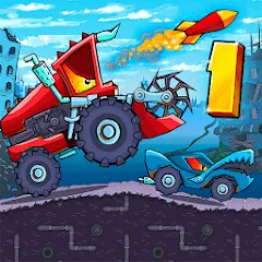 Скачать взломанную Car Eats Car - Apocalypse Race (Кар Итс Кар)  [МОД Много денег] - стабильная версия apk на Андроид