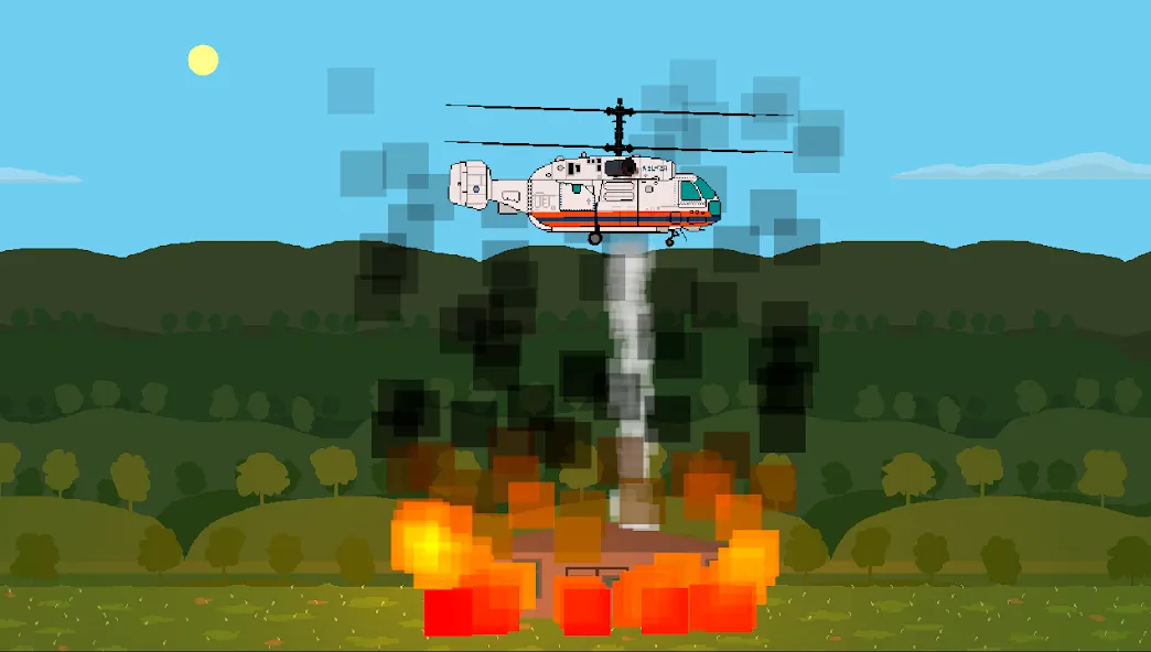 Pixel Helicopter Simulator (Пиксельный симулятор вертолета)  [МОД Mega Pack] Screenshot 2