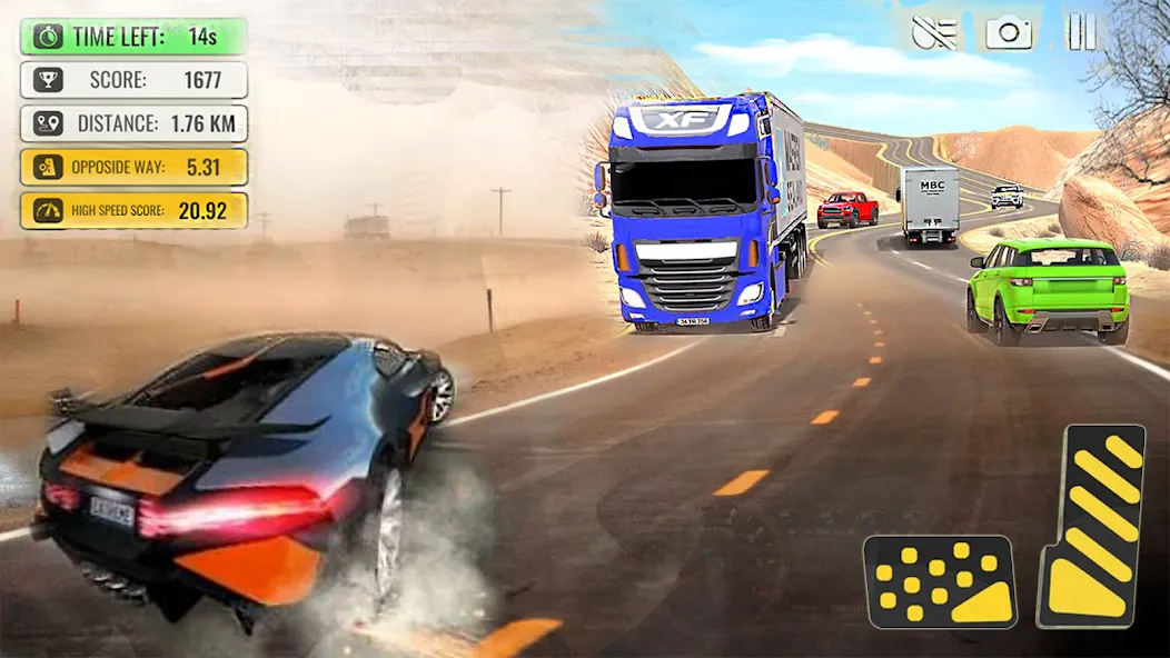 Car Highway Racing for Speed (Трафик Рейсер Трафик игры)  [МОД Menu] Screenshot 4