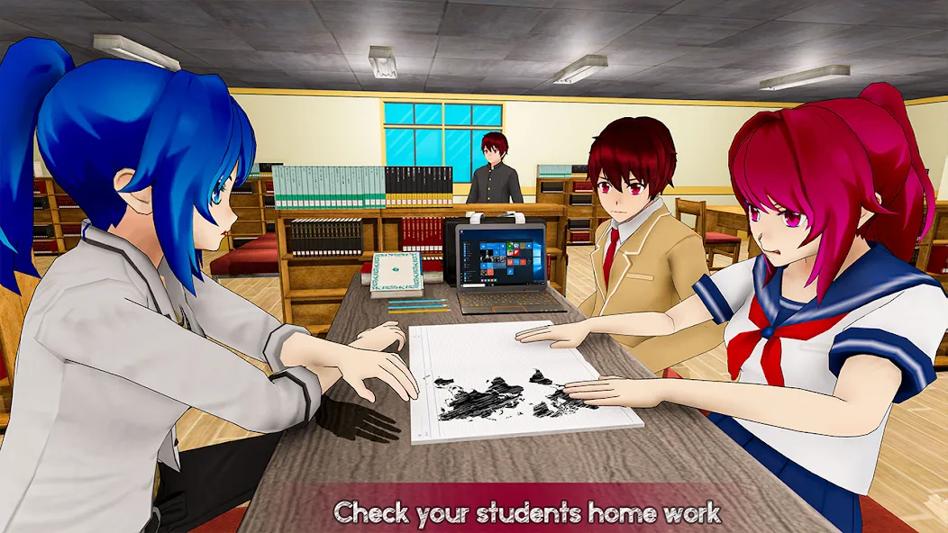 Anime Girl School Teacher 3D  [МОД Много денег] Screenshot 5