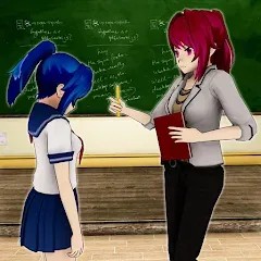 Скачать взломанную Anime Girl School Teacher 3D  [МОД Много денег] - стабильная версия apk на Андроид