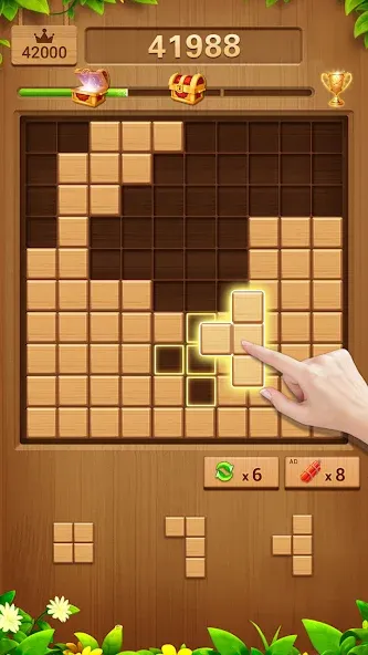 Wood Block Puzzle Addictive  [МОД Много денег] Screenshot 1