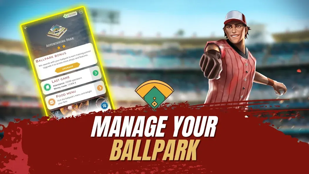 Astonishing Baseball Manager (Астонишинг Бейсбол Менеджер)  [МОД Бесконечные деньги] Screenshot 4