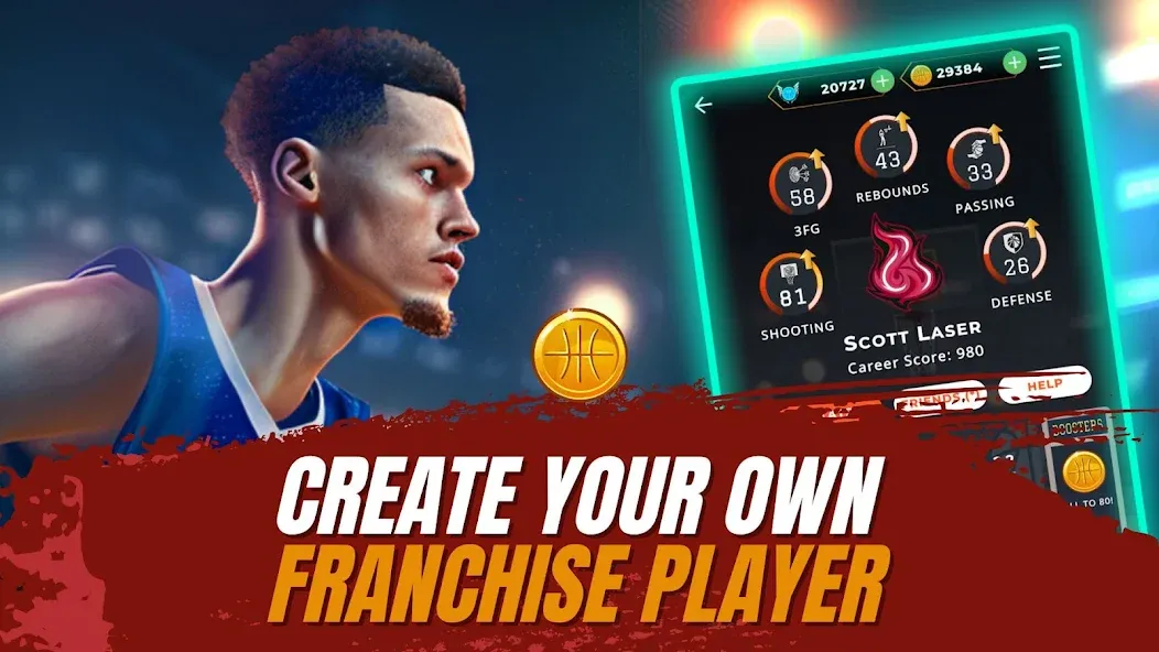 Astonishing Basketball Manager (Удивительный баскетбольный менеджер)  [МОД Меню] Screenshot 2