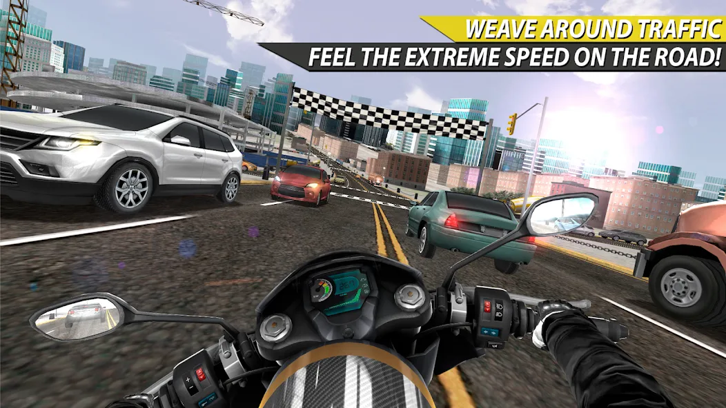 Moto Rider In Traffic (Мото Райдер в Трафике)  [МОД Все открыто] Screenshot 2