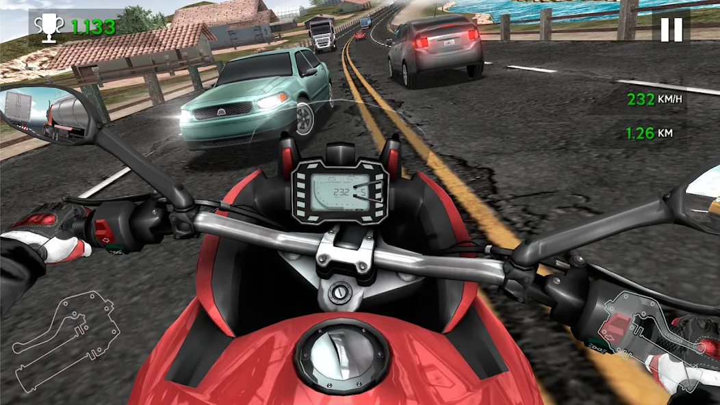 Moto Rider In Traffic (Мото Райдер в Трафике)  [МОД Все открыто] Screenshot 5